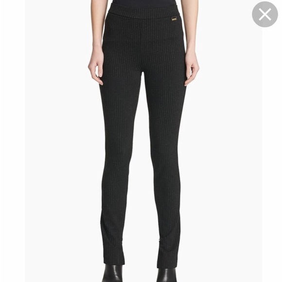 BILL TORNADE Paris Black w/ Silver Metallic Pinstriped High Waisted Side Zipper - Picture 1 of 16